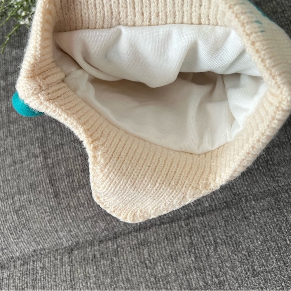 🦕 Kids Dinosaur Tail Knitted Ear Flap Beanie Double Layered Ear Protection Hat - Picture 6 of 9